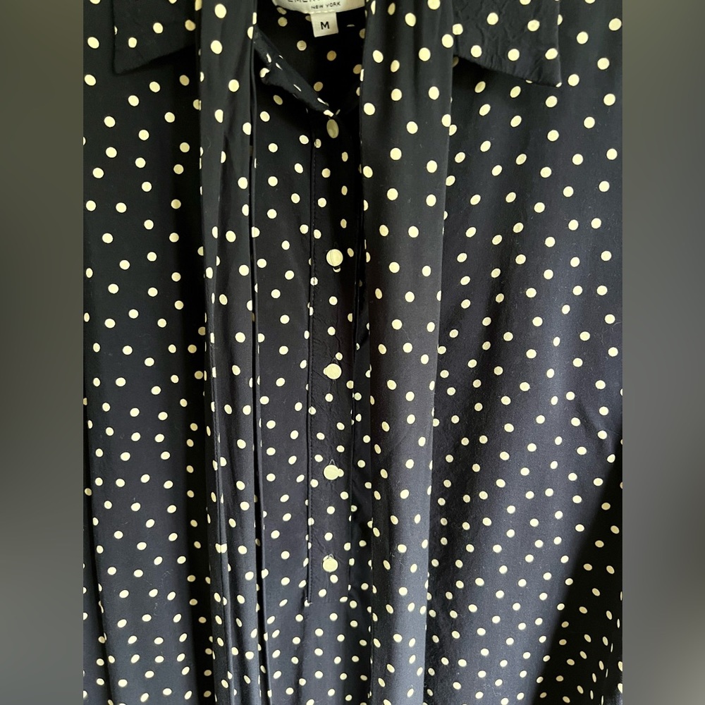Emerson Fry Ribbons Blouse, Navy Dot - Picture 4 of 5